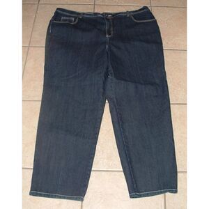 Dark Denim Plus Sz 22 High Waisted AMANDA Style Blue Jeans GLORIA VANDERBILT